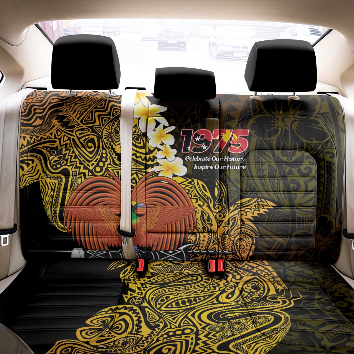 Papua New Guinea 1975 Back Car Seat Cover Create Our History Inspire Our Future LT14 - Polynesian Pride