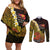 Papua New Guinea 1975 Couples Matching Off Shoulder Short Dress and Long Sleeve Button Shirt Create Our History Inspire Our Future - Polynesian Pride