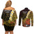 Papua New Guinea 1975 Couples Matching Off Shoulder Short Dress and Long Sleeve Button Shirt Create Our History Inspire Our Future - Polynesian Pride