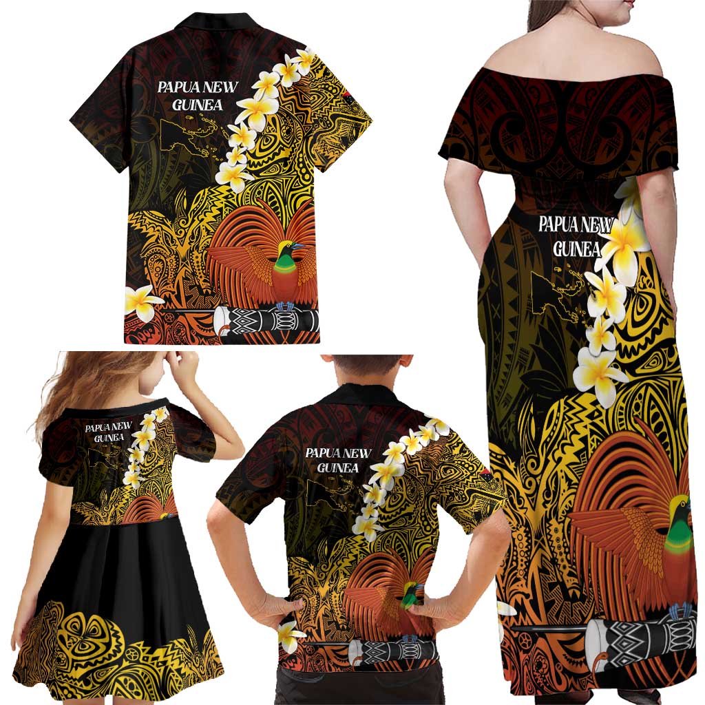 Papua New Guinea 1975 Family Matching Off Shoulder Maxi Dress and Hawaiian Shirt Create Our History Inspire Our Future - Polynesian Pride