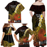 Papua New Guinea 1975 Family Matching Off Shoulder Maxi Dress and Hawaiian Shirt Create Our History Inspire Our Future - Polynesian Pride