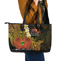 Papua New Guinea 1975 Leather Tote Bag Create Our History Inspire Our Future LT14 - Polynesian Pride