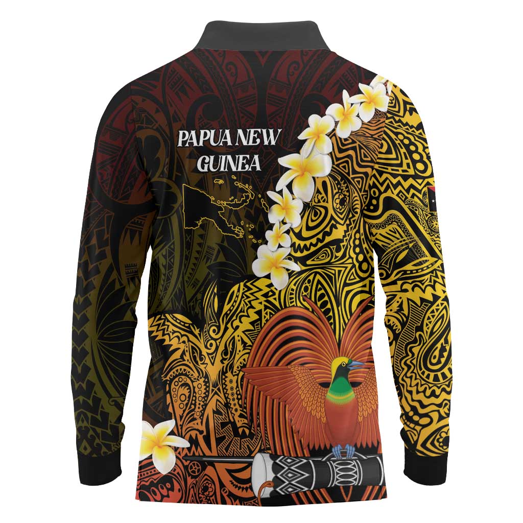 Papua New Guinea 1975 Long Sleeve Polo Shirt Create Our History Inspire Our Future - Polynesian Pride