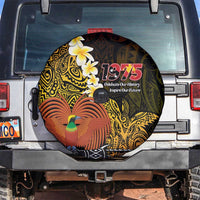 Papua New Guinea 1975 Spare Tire Cover Create Our History Inspire Our Future LT14 Black - Polynesian Pride
