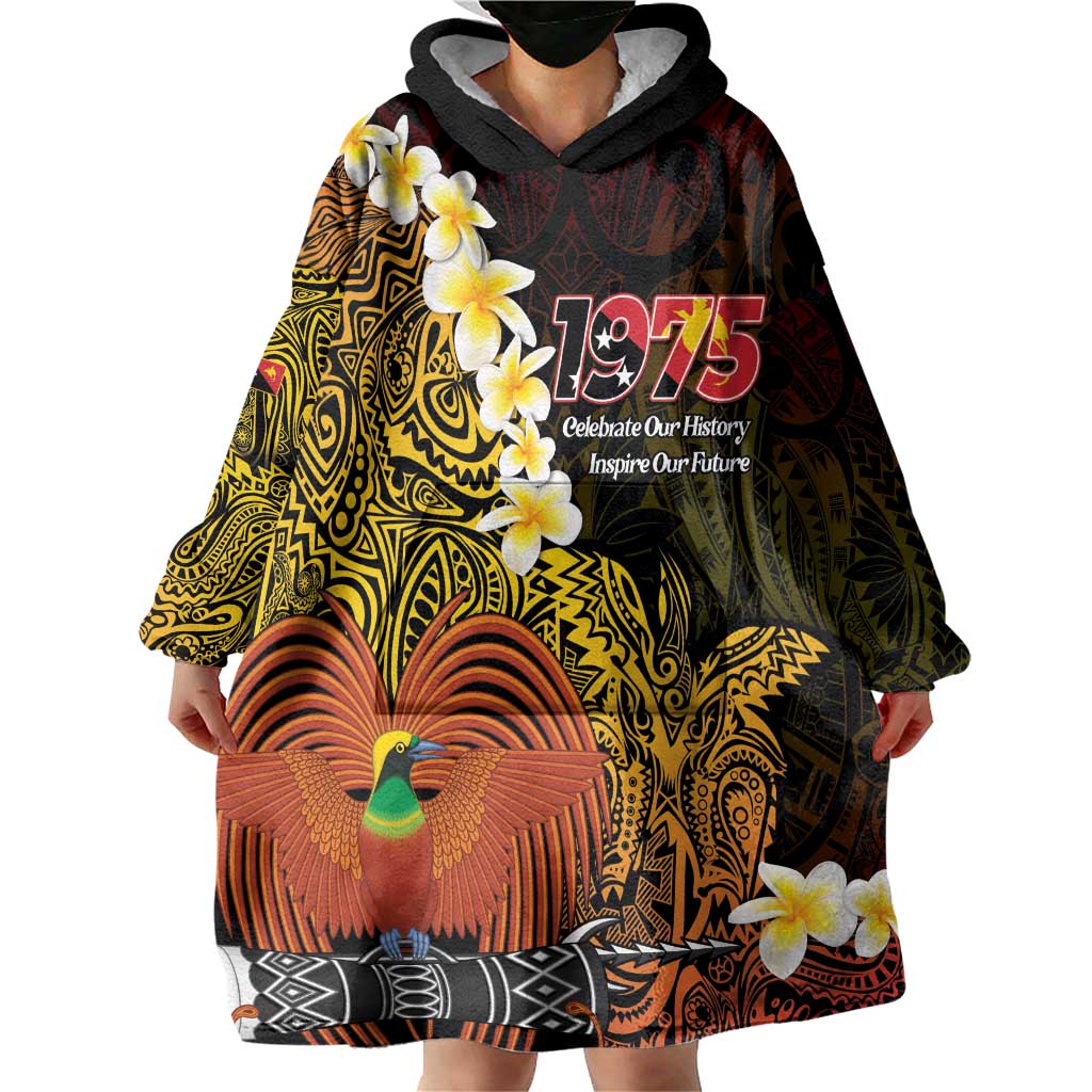 Papua New Guinea 1975 Wearable Blanket Hoodie Create Our History Inspire Our Future - Polynesian Pride