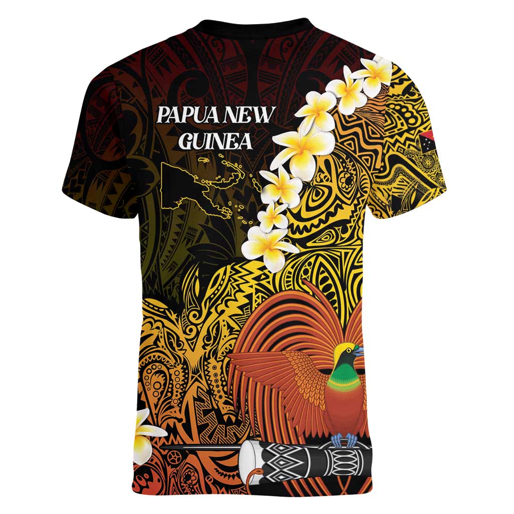 Papua New Guinea 1975 Women V-Neck T-Shirt Create Our History Inspire Our Future - Polynesian Pride