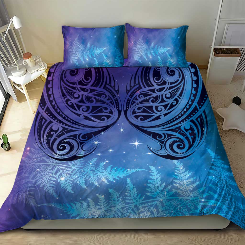 New Zealand Matariki Bedding Set Aotearoa Maori New Year Galaxy Maori Silver Fern