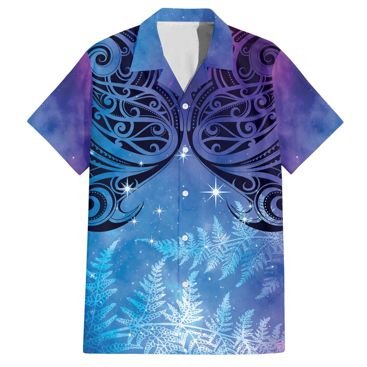 New Zealand Matariki Family Matching Puletasi and Hawaiian Shirt Aotearoa Maori New Year Galaxy Maori Silver Fern