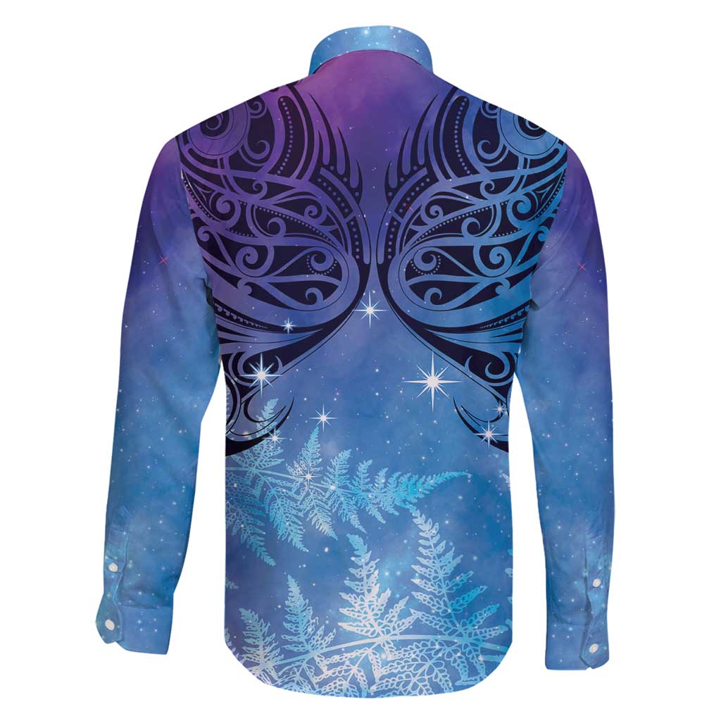New Zealand Matariki Family Matching Tank Maxi Dress and Hawaiian Shirt Aotearoa Maori New Year Galaxy Maori Silver Fern LT14 - Polynesian Pride