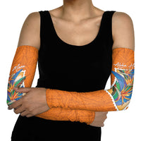 Aloha Hawaii Pua Manu Arm Sleeves Hawaiian Bird of Paradise Flowers Stylized Stamp LT14 - Polynesian Pride