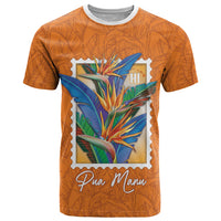 Aloha Hawaii Pua Manu T Shirt Hawaiian Bird of Paradise Flowers Stylized Stamp