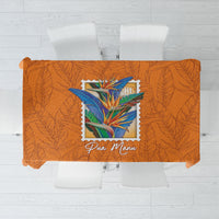 Aloha Hawaii Pua Manu Tablecloth Hawaiian Bird of Paradise Flowers Stylized Stamp