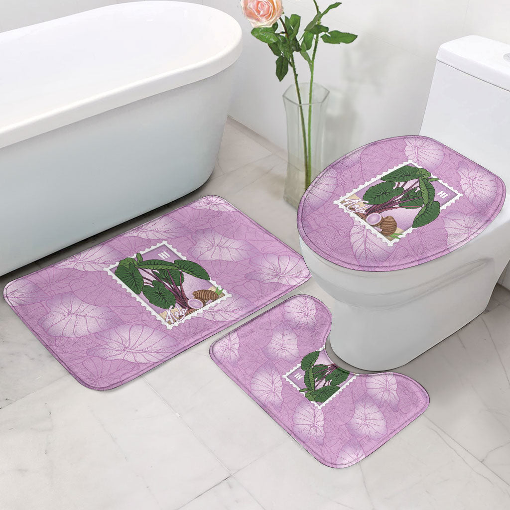 Aloha Hawaii Kalo Bathroom Set Hawaiian Taro Leaves Stylized Stamp LT14 - Polynesian Pride