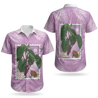 Aloha Hawaii Kalo Couples Matching Mermaid Dress and Hawaiian Shirt Hawaiian Taro Leaves Stylized Stamp LT14 - Polynesian Pride