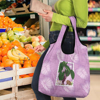 Aloha Hawaii Kalo Grocery Bag Hawaiian Taro Leaves Stylized Stamp