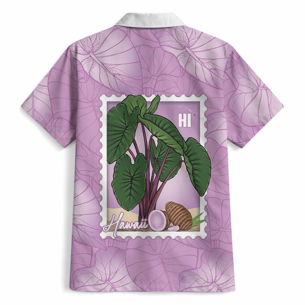 Aloha Hawaii Kalo Hawaiian Shirt Hawaiian Taro Leaves Stylized Stamp