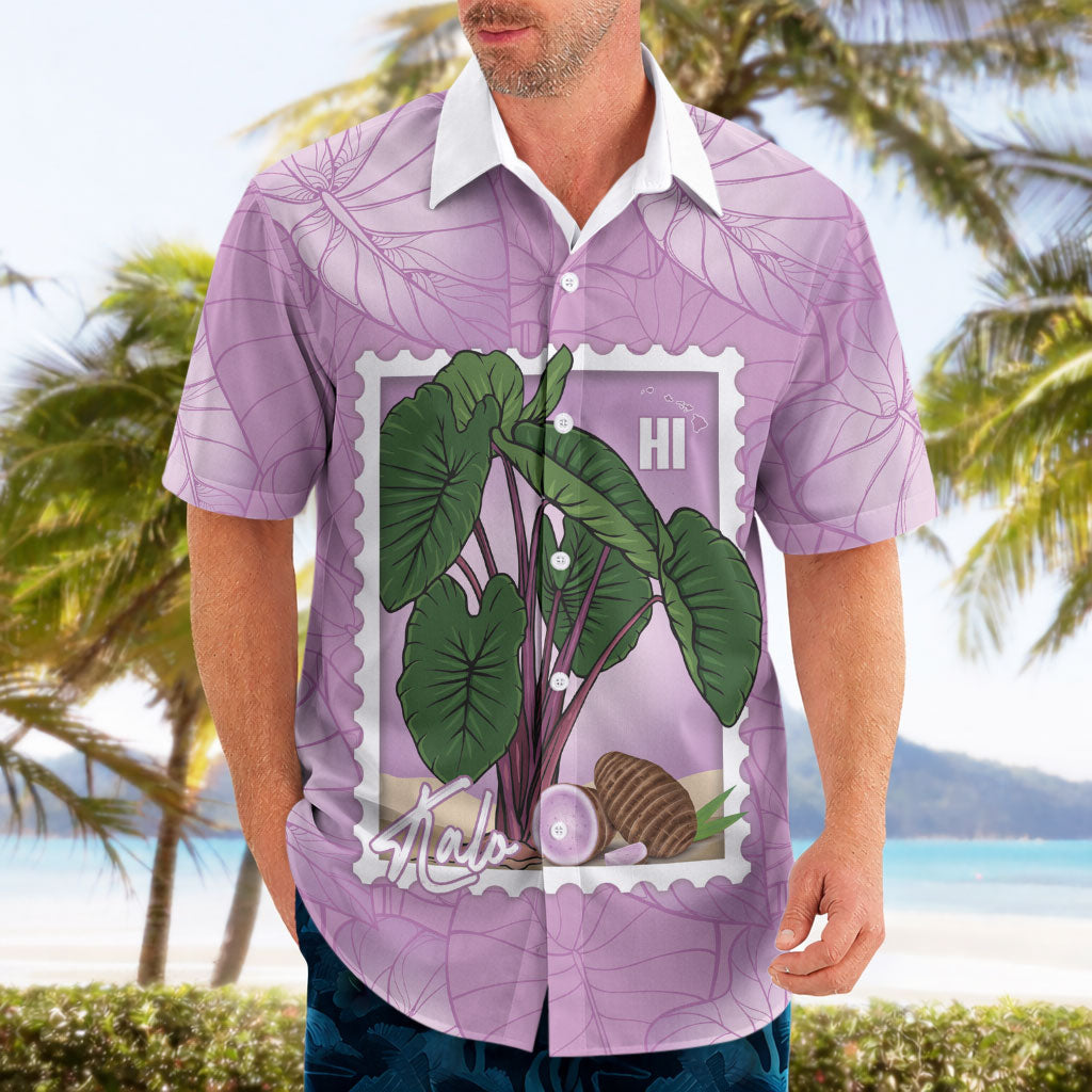 Aloha Hawaii Kalo Hawaiian Shirt Hawaiian Taro Leaves Stylized Stamp
