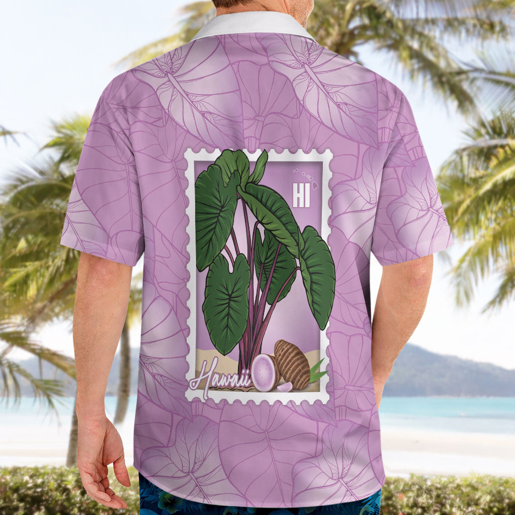 Aloha Hawaii Kalo Hawaiian Shirt Hawaiian Taro Leaves Stylized Stamp