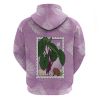 Aloha Hawaii Kalo Hoodie Hawaiian Taro Leaves Stylized Stamp