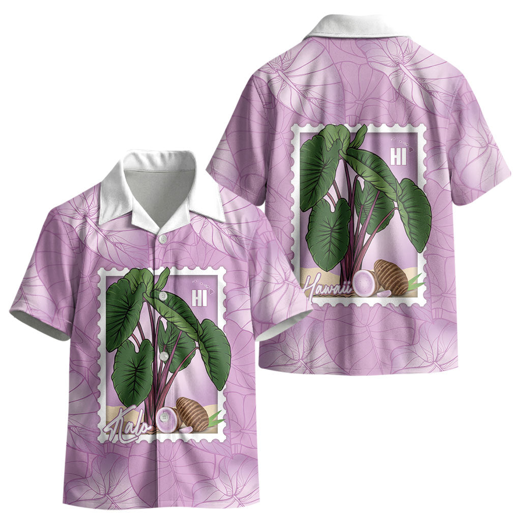 Aloha Hawaii Kalo Kid Hawaiian Shirt Hawaiian Taro Leaves Stylized Stamp
