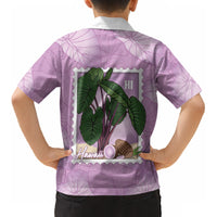 Aloha Hawaii Kalo Kid Hawaiian Shirt Hawaiian Taro Leaves Stylized Stamp