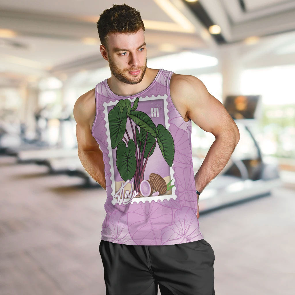 Aloha Hawaii Kalo Men Tank Top Hawaiian Taro Leaves Stylized Stamp