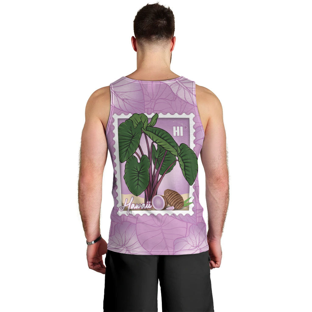 Aloha Hawaii Kalo Men Tank Top Hawaiian Taro Leaves Stylized Stamp