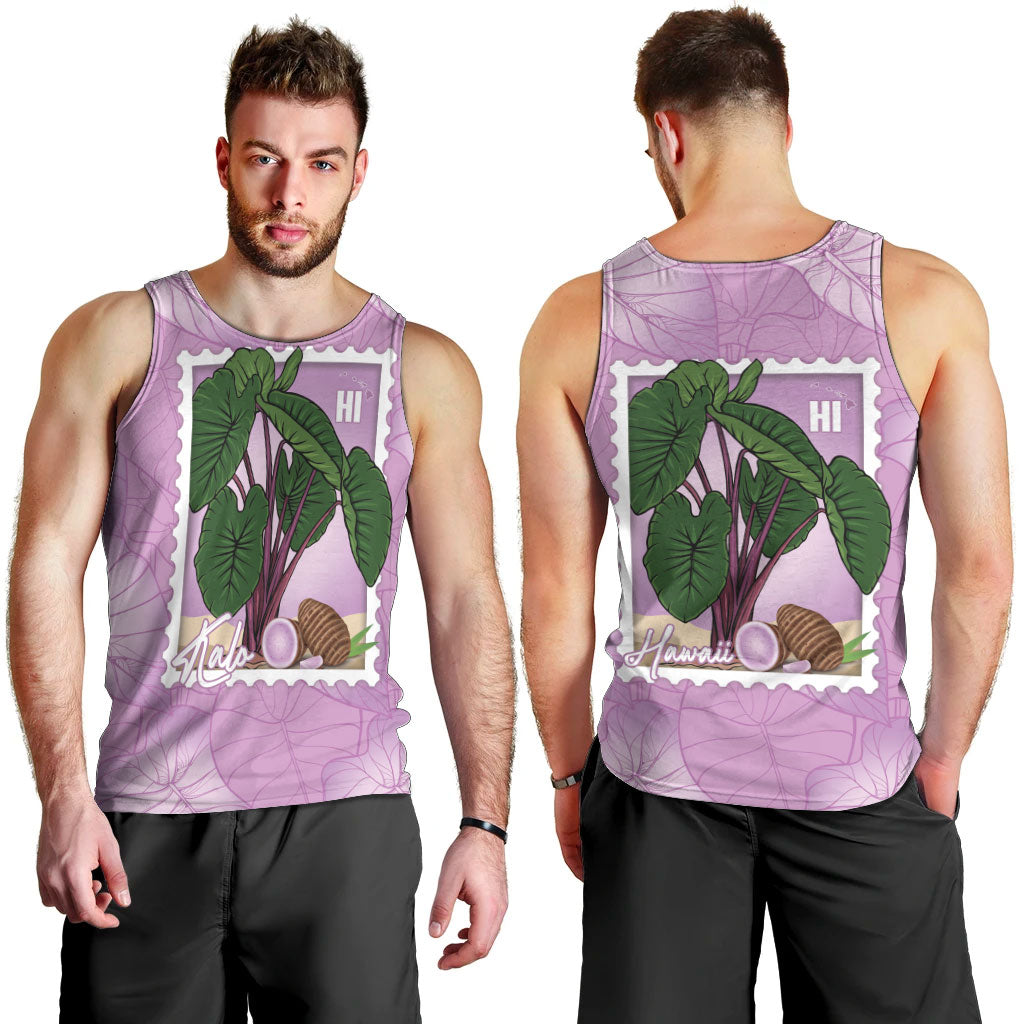 Aloha Hawaii Kalo Men Tank Top Hawaiian Taro Leaves Stylized Stamp