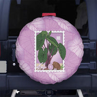 Aloha Hawaii Kalo Spare Tire Cover Hawaiian Taro Leaves Stylized Stamp