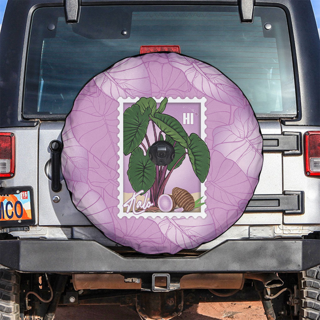 Aloha Hawaii Kalo Spare Tire Cover Hawaiian Taro Leaves Stylized Stamp
