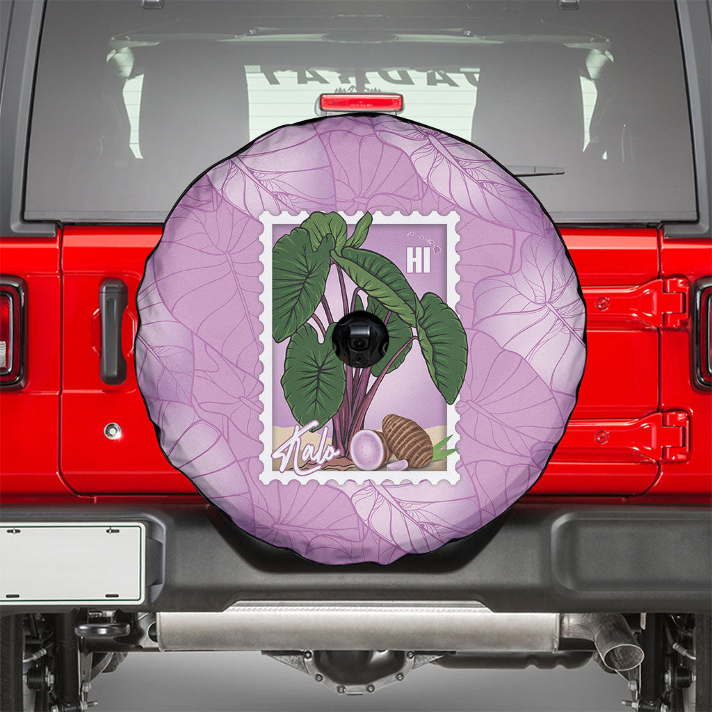 Aloha Hawaii Kalo Spare Tire Cover Hawaiian Taro Leaves Stylized Stamp