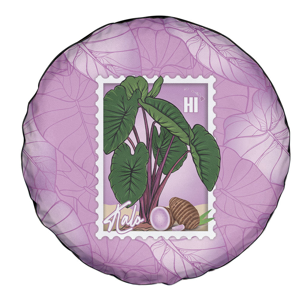 Aloha Hawaii Kalo Spare Tire Cover Hawaiian Taro Leaves Stylized Stamp