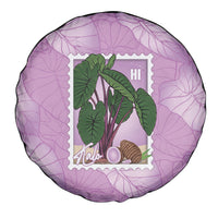 Aloha Hawaii Kalo Spare Tire Cover Hawaiian Taro Leaves Stylized Stamp