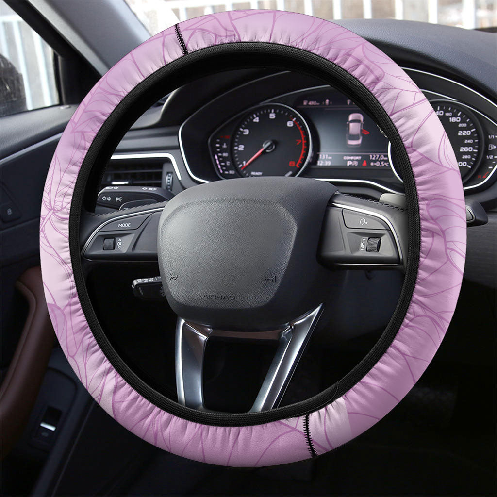 Aloha Hawaii Kalo Steering Wheel Cover Hawaiian Taro Leaves Stylized Stamp