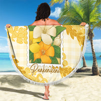 Aloha Hawaii Puakenikeni Beach Blanket Hawaiian Lei Palaka Motifs Stylized Stamp