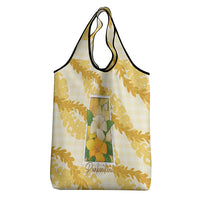 Aloha Hawaii Puakenikeni Grocery Bag Hawaiian Lei Palaka Motifs Stylized Stamp