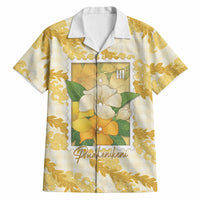 Aloha Hawaii Puakenikeni Hawaiian Shirt Hawaiian Lei Palaka Motifs Stylized Stamp