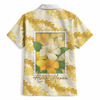 Aloha Hawaii Puakenikeni Hawaiian Shirt Hawaiian Lei Palaka Motifs Stylized Stamp