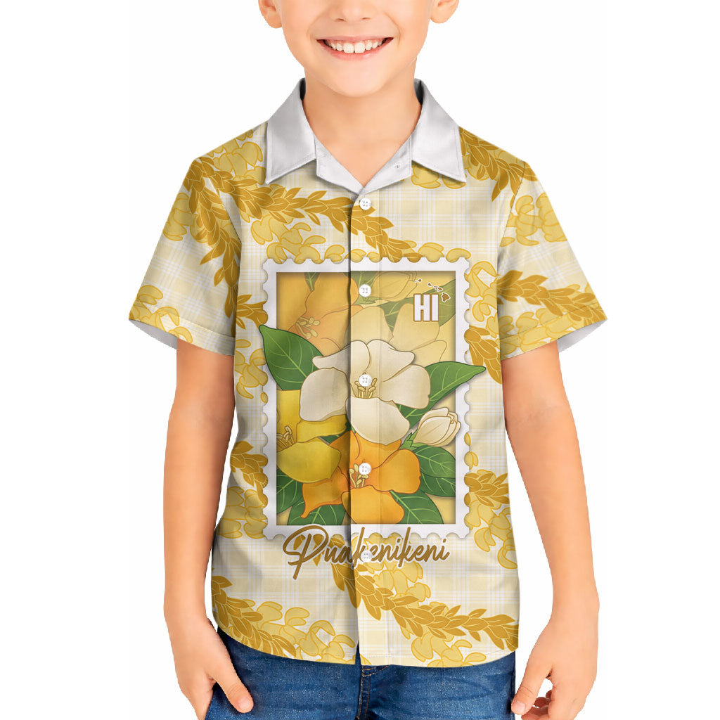 Aloha Hawaii Puakenikeni Hawaiian Shirt Hawaiian Lei Palaka Motifs Stylized Stamp