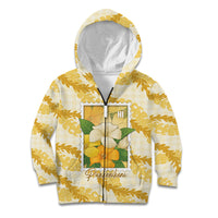 Aloha Hawaii Puakenikeni Kid Hoodie Hawaiian Lei Palaka Motifs Stylized Stamp