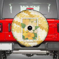 Aloha Hawaii Puakenikeni Spare Tire Cover Hawaiian Lei Palaka Motifs Stylized Stamp
