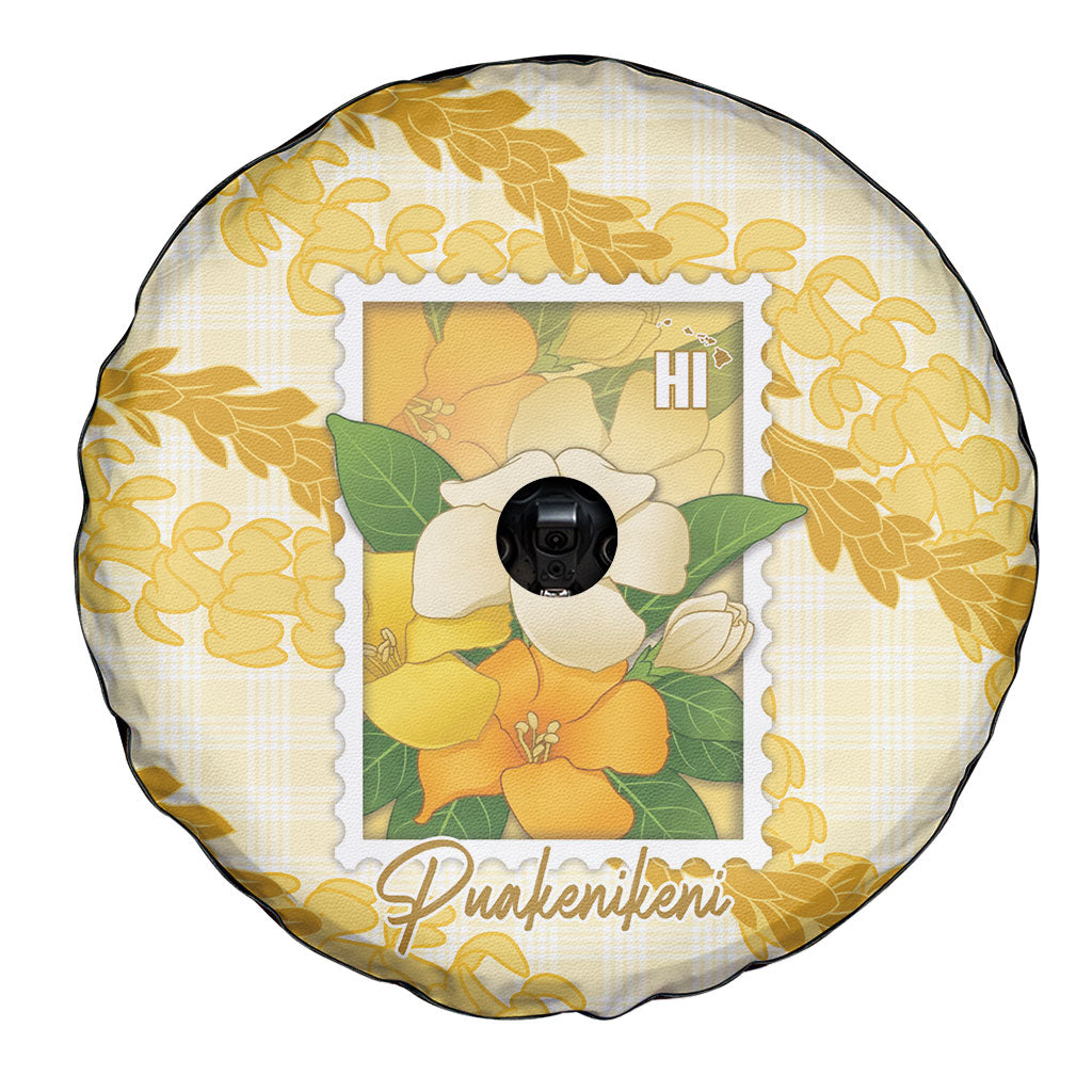 Aloha Hawaii Puakenikeni Spare Tire Cover Hawaiian Lei Palaka Motifs Stylized Stamp