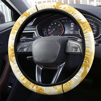 Aloha Hawaii Puakenikeni Steering Wheel Cover Hawaiian Lei Palaka Motifs Stylized Stamp