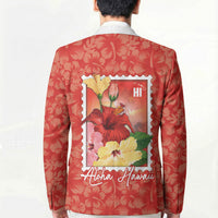 Aloha Hawaii Pua Aloalo Blazer Hawaiian Hibiscus Flowers Stylized Stamp LT14 - Polynesian Pride