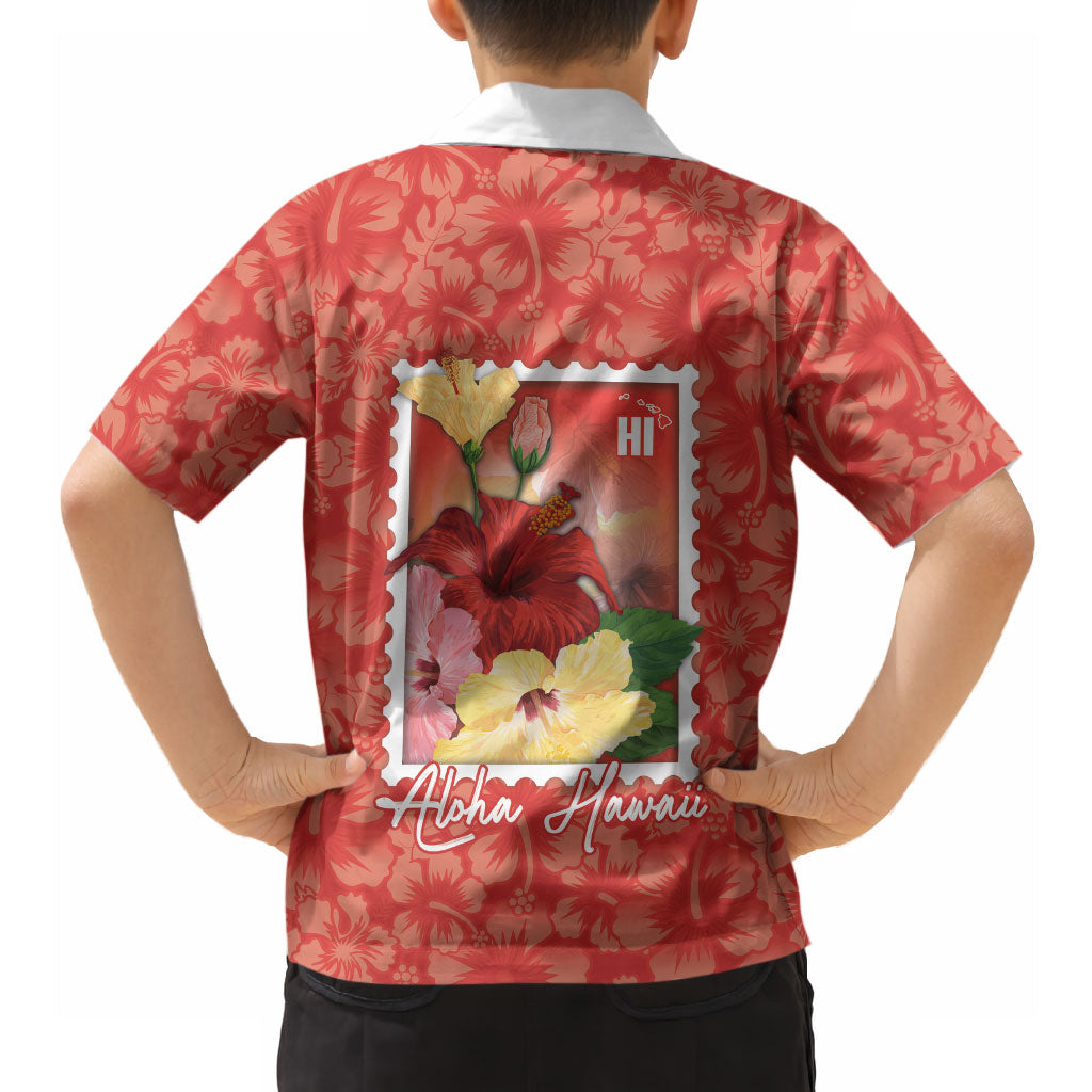 Aloha Hawaii Pua Aloalo Hawaiian Shirt Hawaiian Hibiscus Flowers Stylized Stamp