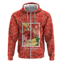 Aloha Hawaii Pua Aloalo Hoodie Hawaiian Hibiscus Flowers Stylized Stamp