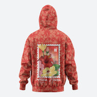 Aloha Hawaii Pua Aloalo Zip Hoodie Hawaiian Hibiscus Flowers Stylized Stamp