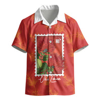 Aloha Hawaii Ohia Lehua Kid Hawaiian Shirt Hawaiian Lei Stylized Stamp