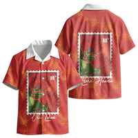 Aloha Hawaii Ohia Lehua Kid Hawaiian Shirt Hawaiian Lei Stylized Stamp