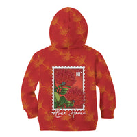 Aloha Hawaii Ohia Lehua Kid Hoodie Hawaiian Lei Stylized Stamp